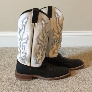 Justin Bent Rail square toe boots
